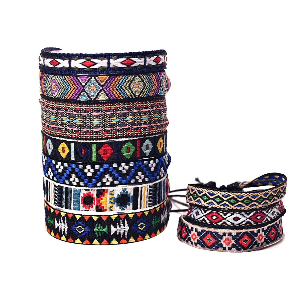 luckacco 10pcs/lot nepal handmade bracelet for women bohemia national rope charm bracelet new jewelry accessories