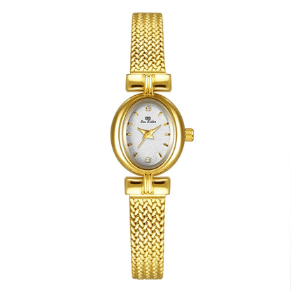 Luckacco High Quality Women Watches 2025 Vintage Luxury Jewelry Wheat Bracelet Quartz Ladies Watch Small Dial Elegant Watch For Women