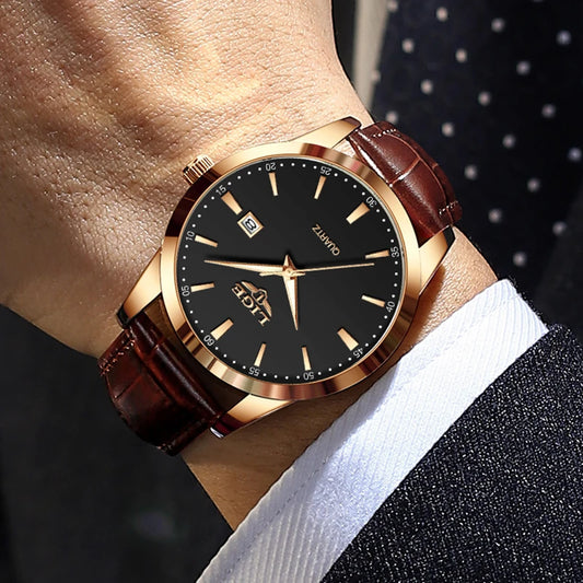 Luckacco LIGE Military Watch For Men Fashion Business Watch Men Casual Leather Sport Waterproof Men's Quartz Wristwatches Reloj Hombre