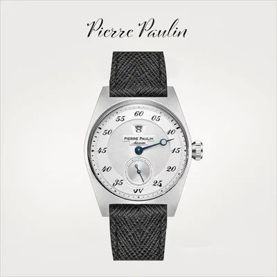 Luckacco Spot goods NEW Pierre Paulin Jumping Hour Men Watch Salmon Dial Automatic St17 Mechanical Watch Vintage Bonklip bracelet