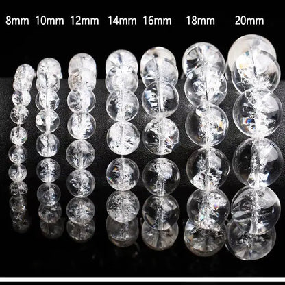 Luckacco Himalayan Natural White Crystal Men's Bracelet Transparent Colorful Crystal Rainbow Jiao Flower Women's HandString Jewelry Gifts