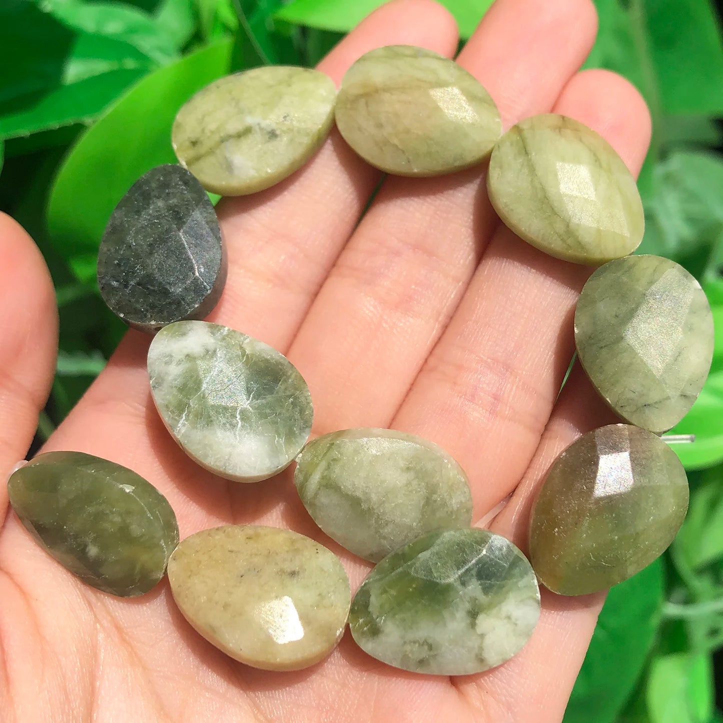 luckacco natural faceted amethysts labradorite aventurine tiger eye water drop shape stone beads diy charm for jewelry making bracelet