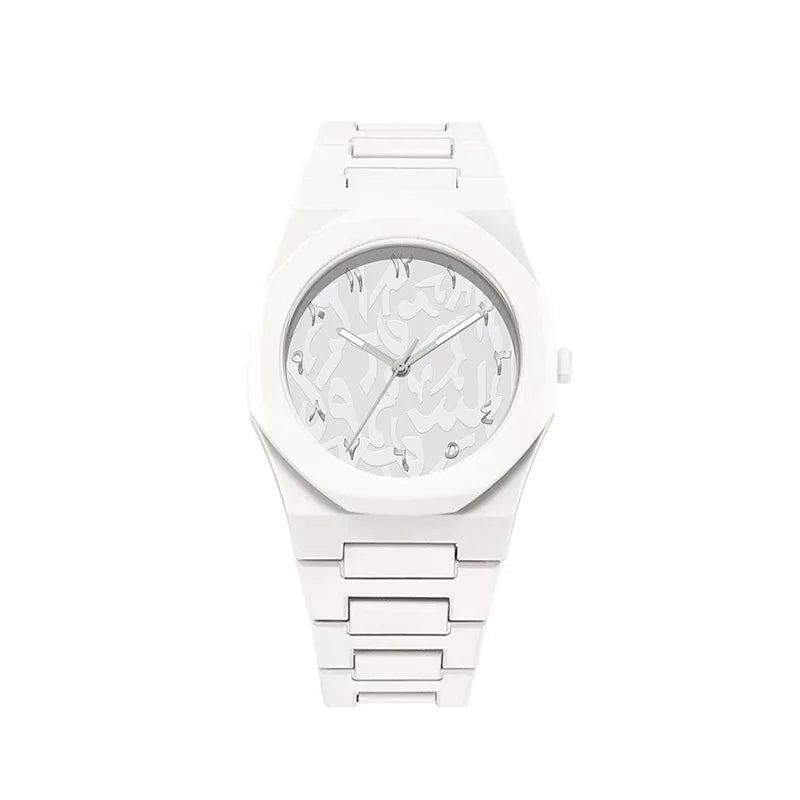 luckacco middle eastern popular sports watches for men and women dopamine quartz watches niche fashion waterproof stainless steel