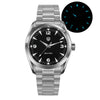 Luckacco Watchdives WD0006B Watch VH31 Sweep Second Movement Domed Sapphire Crystal BGW9 Luminous 10Bar Waterproof 38mm Vintage Watches