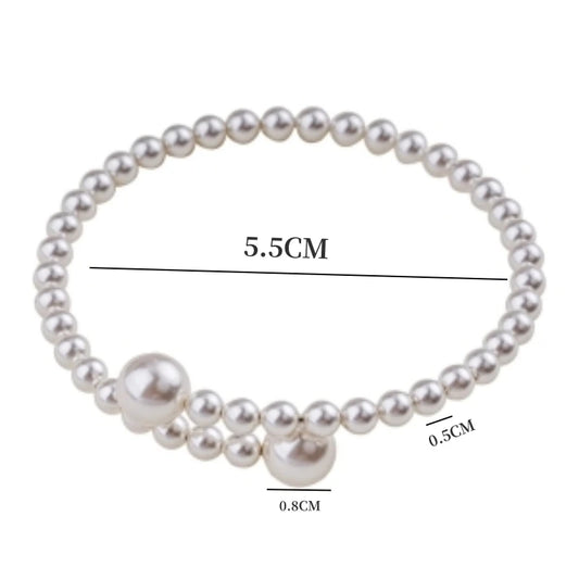Luckacco french vintage pearl bracelet simple acrylic ball adjustable cuff bracelet for women fashion jewelry dropshipping ﻿