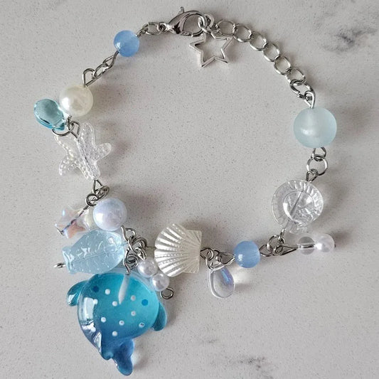 Luckacco Whale Shark beaded bracelet handmade