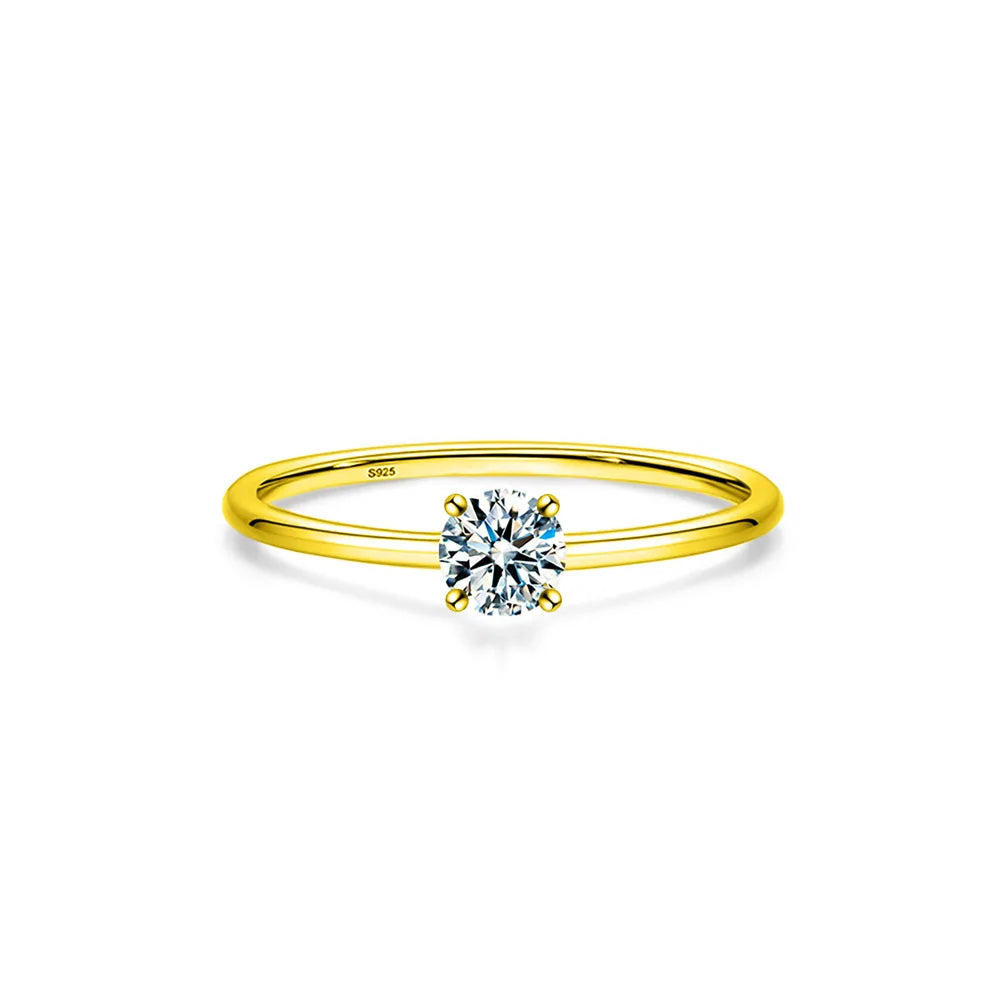 luckacco simple fine rea d color moissanite diamond ring 925 sterling silver party wedding band rings for women engagement jewelry