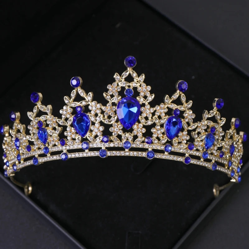 luckacco bridal headwear green-colour women's fashion party crown girl performance tiaras