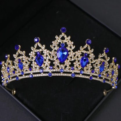 Luckacco Bridal Headwear Green-Colour Women's Fashion Party Crown Girl Performance Tiaras