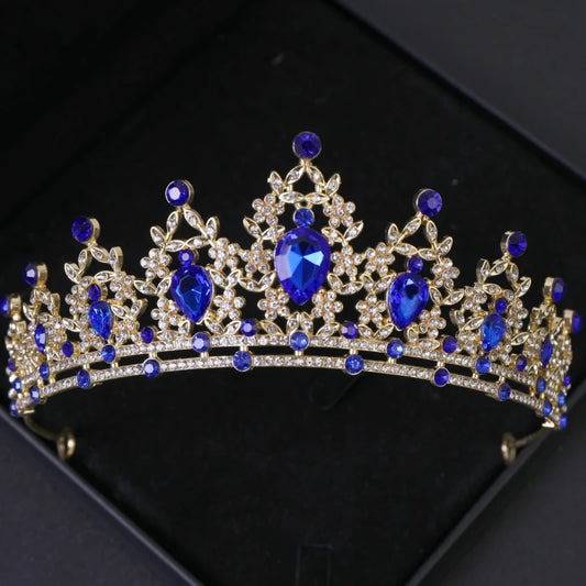 Luckacco Bridal Headwear Green-Colour Women's Fashion Party Crown Girl Performance Tiaras