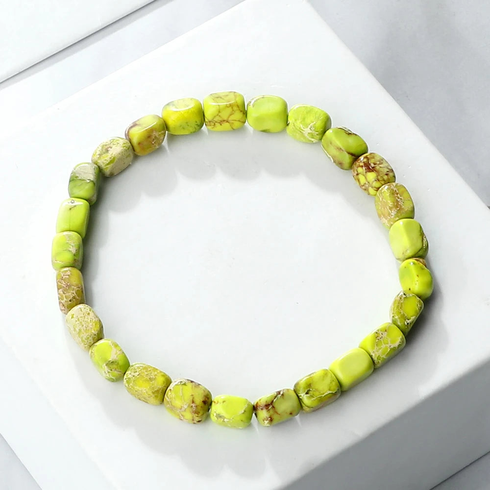 luckacco vintage emperor stone beaded bracelets natural stone charm elastic strand bracelet & bangle bohemian yoga jewelry for women men