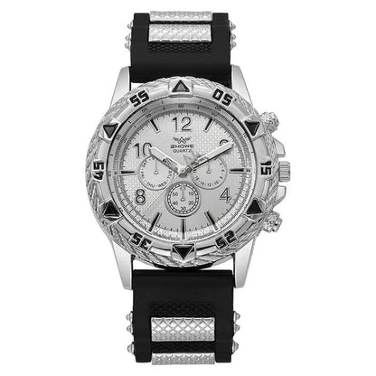 Luckacco Fashion Large Dial Men’s Watch Casual Silicone Band Analog Quartz Wrist Watch Man Sports Watches Reloj Hombre