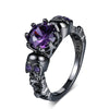Luckacco Retro Punk Skull Gothic Ring For Women Men Halloween Goth Black Gold Color Rings Accession  Fashion Jewelry R523