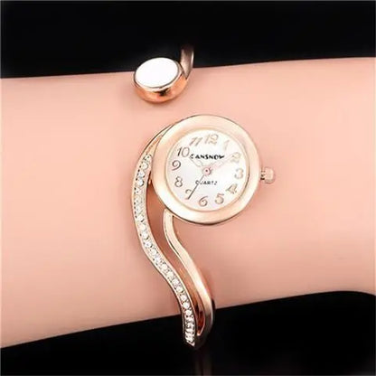 Luckacco Creative Fashion Women Dress Wristwatch Small Dial Bracelet Watches Quartz Movement Ladies' Watch Diamonds Steel Clock Gift