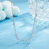 Luckacco New 925 Sterling Silver Necklace Simple Personality Charm Woman Zircon Pendant Choker Birthday Gift Exquisite Jewelry
