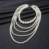 Luckacco Multilayered Imitation Pearl Necklace for Woman Luxury Jewelry High Quality Fashion Woman Necklaces