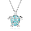 Luckacco New Style INS Fashion Tortoise Pendant Zircon Necklace Choker For Charm Woman Silver Color Punk Trendy Animal Neck Jewelry Gifts