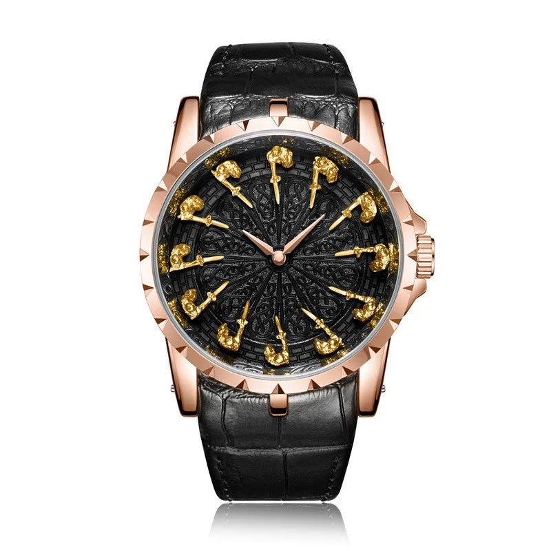 luckacco uthai cq312 medieval style men's waterproof twelve knight quartz watch and the best choice for gift giving occasions
