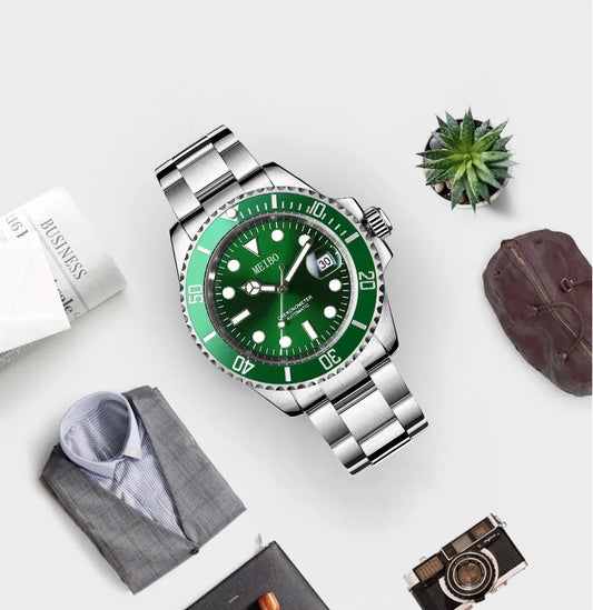 Luckacco New Fashion Men Luxury Calendar Quartz Watch Mens Famous Stainless Steel Casual Watches Relogio Masculino Male Wristwatches Hot