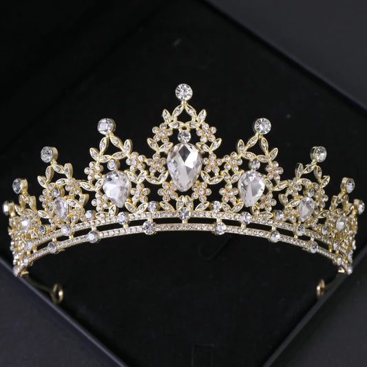 Luckacco Bridal Headwear Green-Colour Women's Fashion Party Crown Girl Performance Tiaras