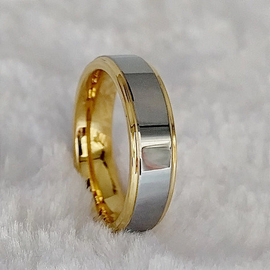 Luckacco Men's Damascus Ring Tungsten Fashion Jewelry Unique High Quality Handmade Wedding Bands Couples Rings For Men Male Boys