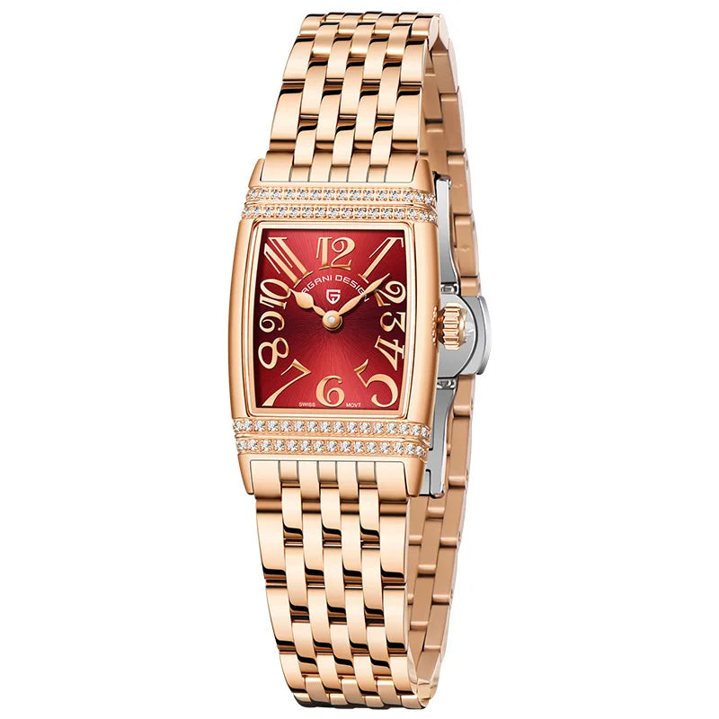 luckacco pagani design top brand luxury fashion womens watch sapphire glass stainless steel quartz watches 22mm waterproof clock 2025 new