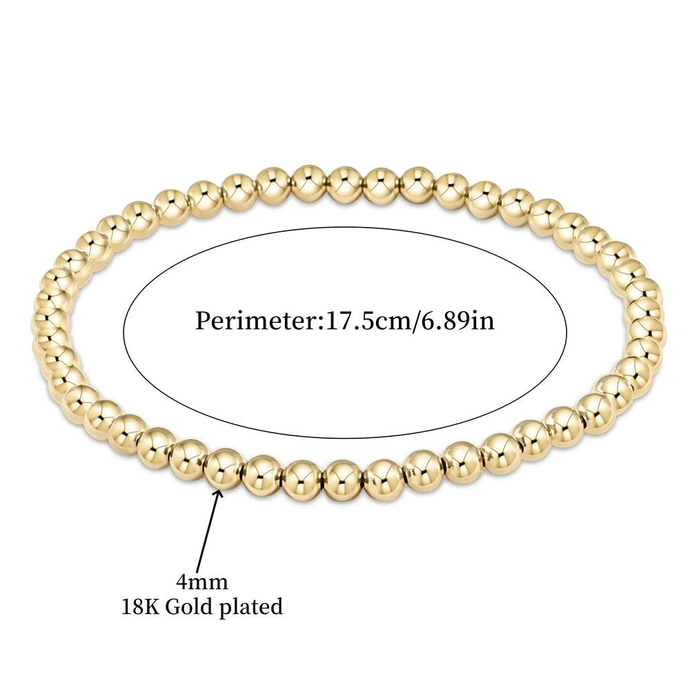 luckacco vlen shell pearl bracelet with 18k gold plated beaded bracelets for women boho summer dainty stackable pulseras jewelry