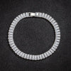 Luckacco Charms 925 Sterling Silver Bracelet Elegant Zircon Crystal Fine Jewelry For Women Girl Engagement Wedding Party Gift 18CM