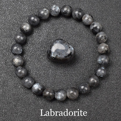 Luckacco Natural Aquamarins Quartzs Beads Bracelet Women Men 6mm 8mm Sky Blue Stone Round Bead Bracelet Elastic Rope Energy Jewelry Gift