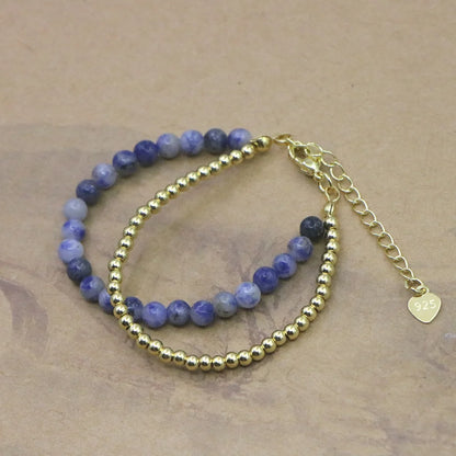 Luckacco Lovely Fashion Natural Stone Bead Bracelet Baby Girls Lobster Clasp Accessories Girls Yoga Christmas Wedding Gift Jewelry Charm