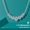 Luckacco Moissanite Necklace for Woman Wedding Fine Jewely with Certificates 925 Sterling Sliver Plated 18k White Gold Necklace