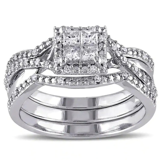Luckacco Luxury Marquis Cut Droplet Ring Women's Gorgeous Anniversary Party Jewelry Noble  Fashion Engagement Ceremony Accessories