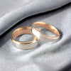 Luckacco 6MM Fashion Polished Rose Gold Titamium Steel Rings High Quality Simple Women Wedding Band Jewelry Party Accessories For Gift
