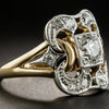 Luckacco KSRA Retro Geometric Hollow Inlaid Shining Zircon For Women Creative Fashion Ring Exaggerate Party Jewelry