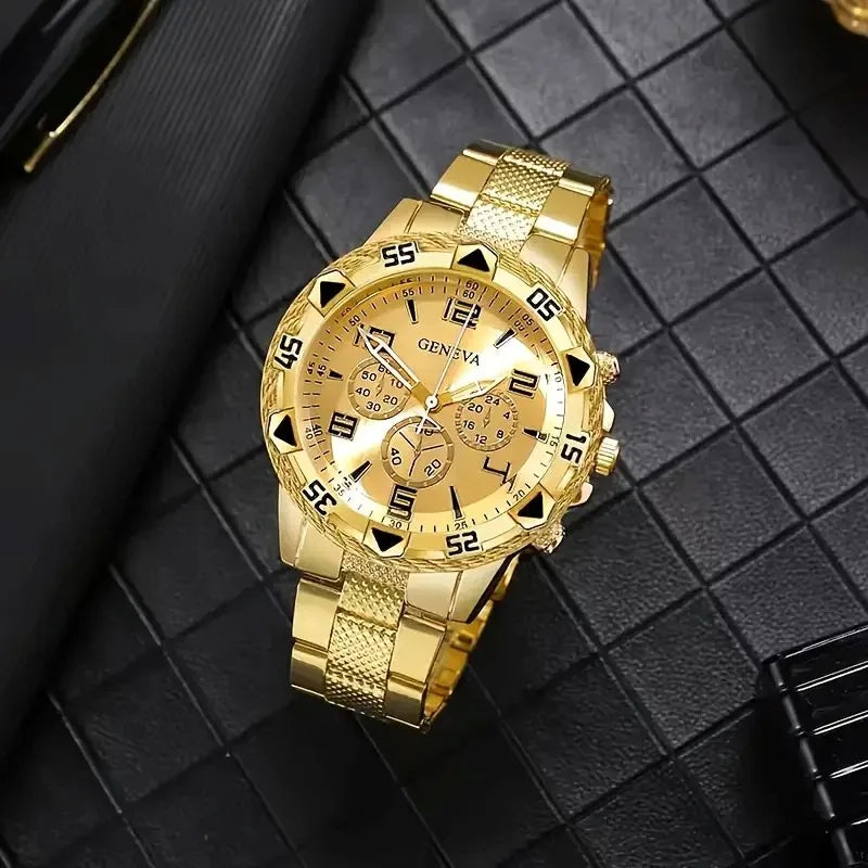 luckacco men watches luxury brand watches for men fashion high quality quartz wristwatches business steel strap sports male clock