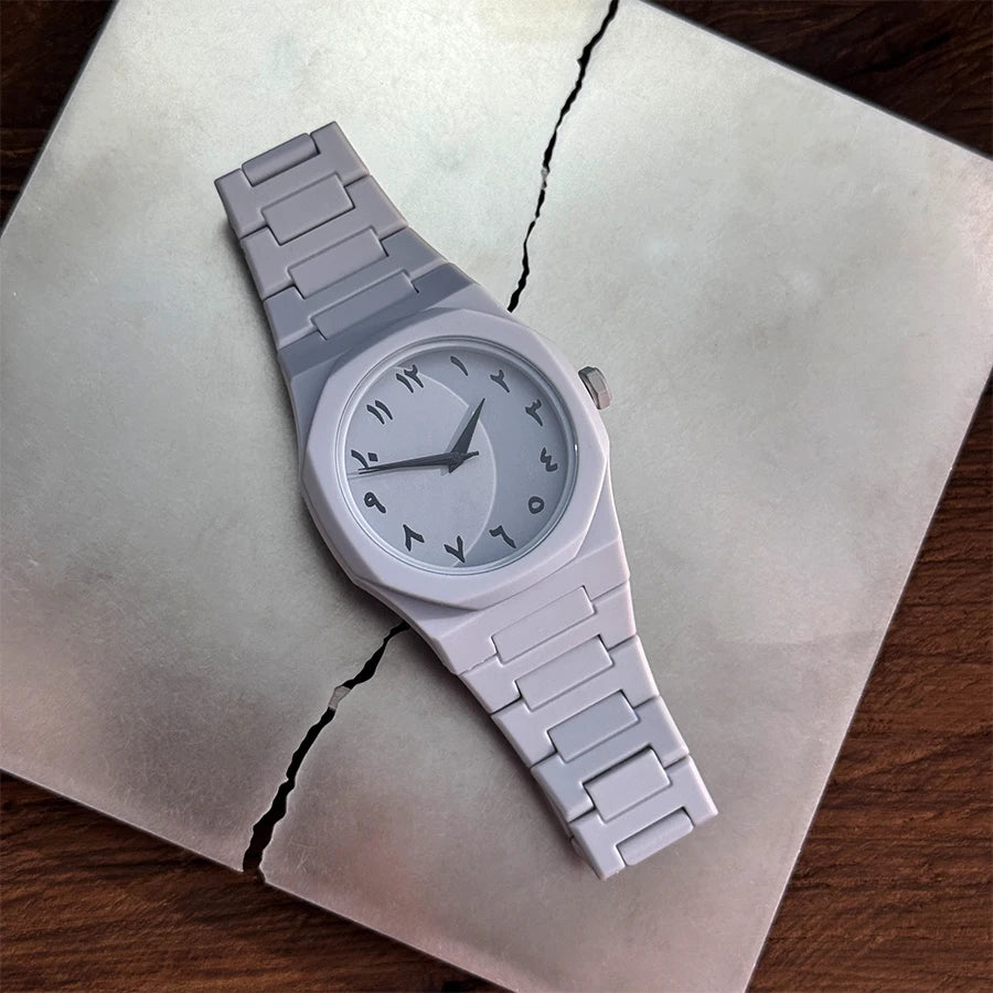 luckacco hot sales in the middle east high-end plastic men's watch with arabic numerals neutral casual simple quartz watch