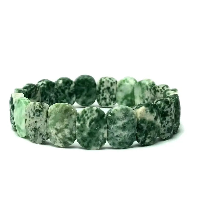 luckacco natural 10x15mm faceted flashing stone beads bracelets handmade reiki healing meditation bangles elastic rope couple jewelry