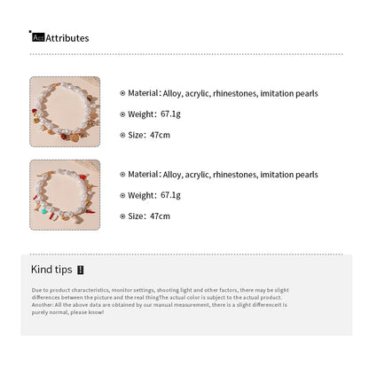 Luckacco ZAA Baroque Pearl Chain Necklace Shell Conch Heart Pendant Necklace for Women Bohemian Beach Vacation Neck Accessories