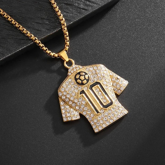 Luckacco Hip Hop Ice Out Zircon Letter Otf Letter Pendant Necklace for Men and Women Fashion Rock Party Jewelry Gift