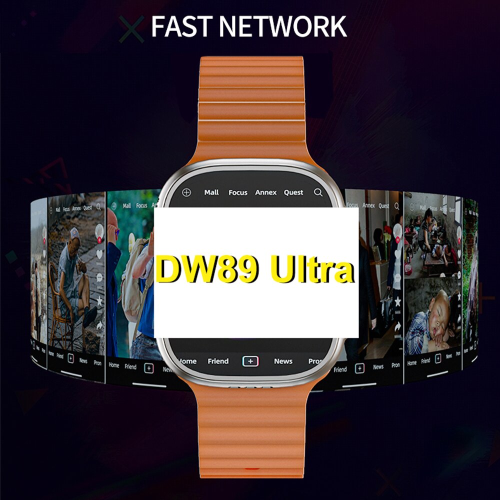 DW89 Smart Watch 2.05inch Screen 16GB Storage SIM Card 4G Network Google Play WIFI IP67 Waterproof GPS Camera Android Smartwatch - luckacco