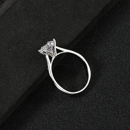 Luckacco Classic Wedding Rings For Women Forever Simple Six Claws Zirconia Fashion Solitaire Engagement Marriage Gift Ring Jewelry KCR033
