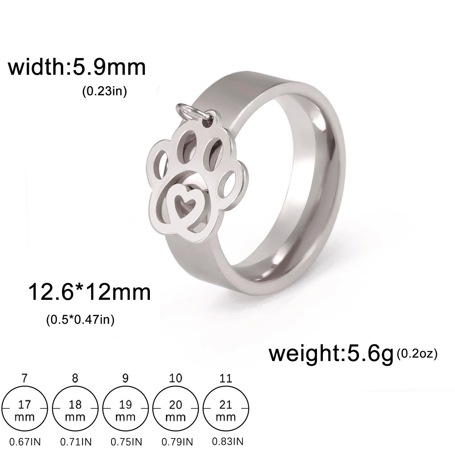 luckacco unift women stainless steel charms rings flower leaf spider paw pendant finger ring fashion minimalist couple jewelry