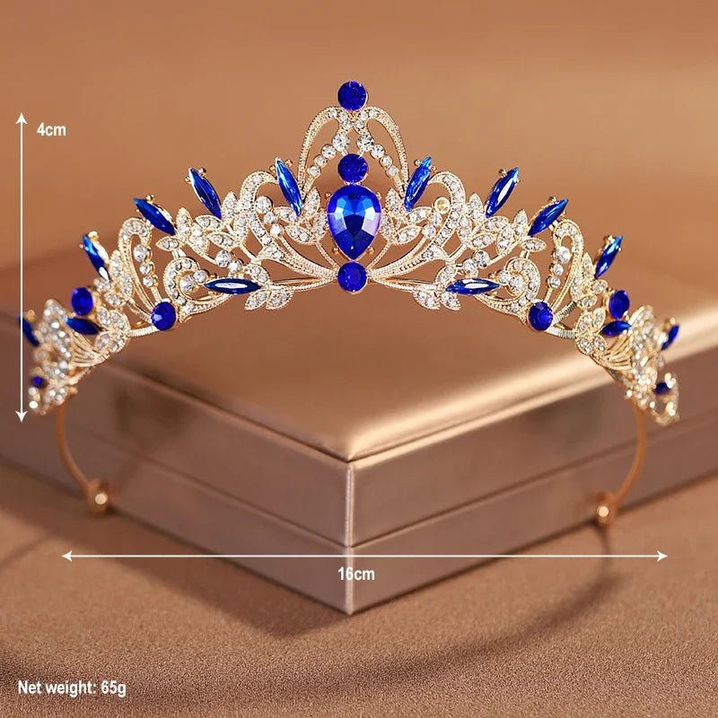 luckacco bridal headwear purple-colour women's grand party crown birthday tiaras