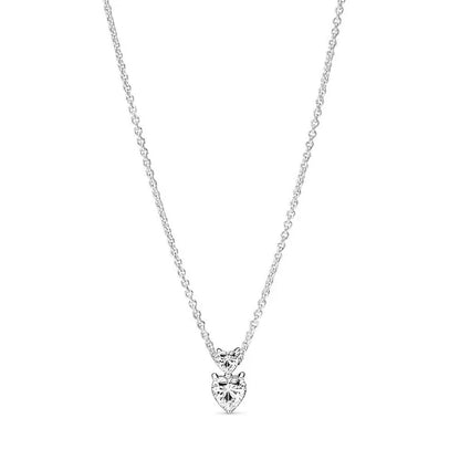 Luckacco New 925 sterling silver gold droplet pearl snowflake pendant necklace exquisite and luxurious women's charm jewelry gift