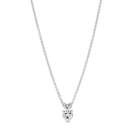 Luckacco New 925 sterling silver gold droplet pearl snowflake pendant necklace exquisite and luxurious women's charm jewelry gift