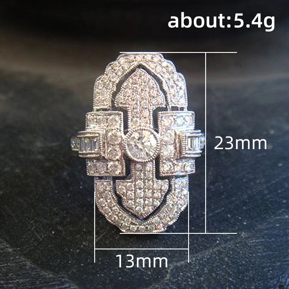 luckacco daily picks special-interested bridal wedding rings full brilliant cz elegant women's finger accessories for party fashion jewelry