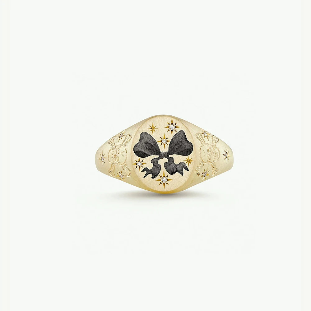 luckacco 2025 new finger ring copper gold color plated metal tarot enamel stainless steel rings for women jewelry