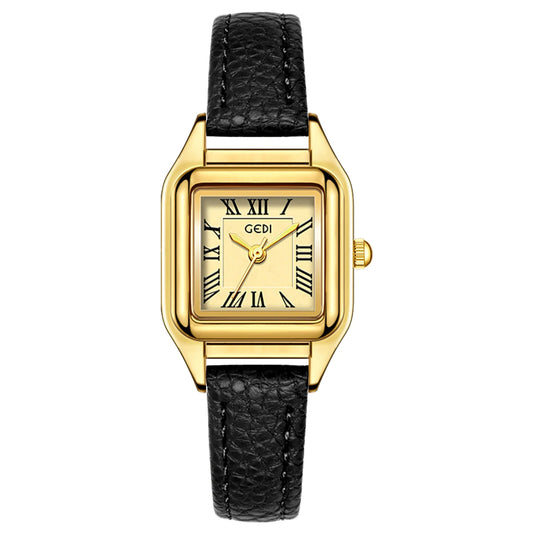 Luckacco Small and exquisite small square dial women's watch new light luxury retro belt watch ladies quartz watch