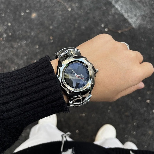 Luckacco 2025 new men's watch special-shaped blade high-end men's sports men's casual fashion trend men's watch