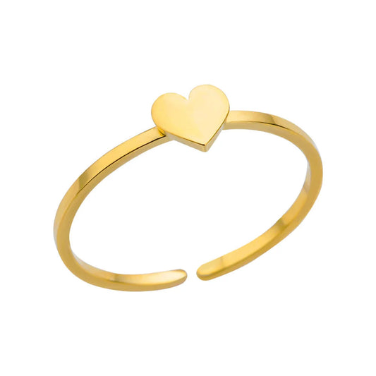 Luckacco Gold Color Stainless Steel Coin Ring Broad Surface Elliptical Geometry Rings Fashion Elegant Jewelry Accessories For Women Gift